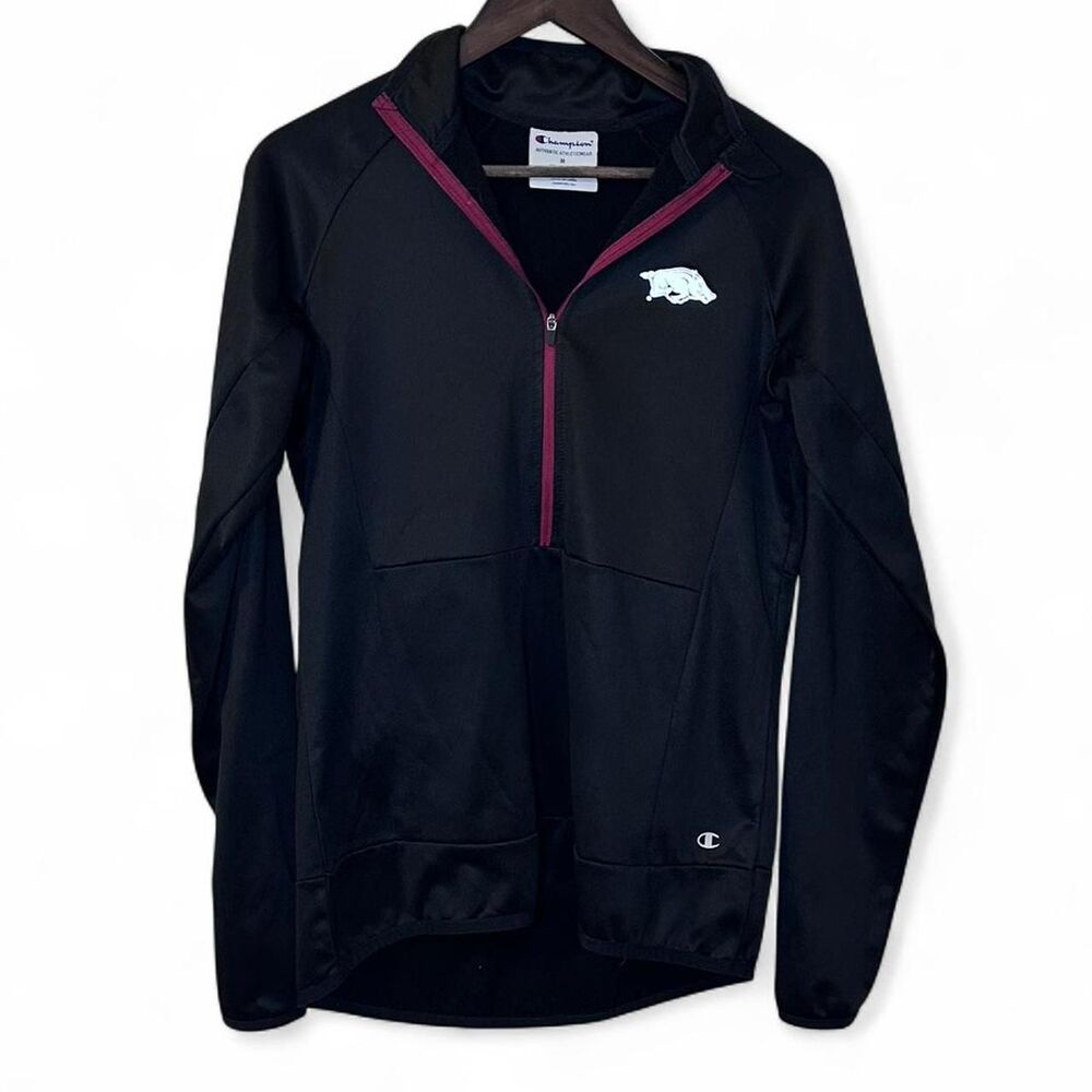 Arkansas Razorbacks Game Day Black Quarter Zip w/ Embroidered Razorback